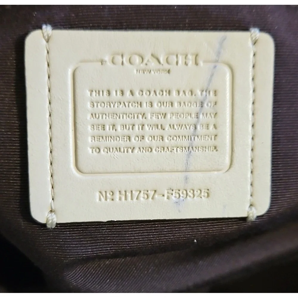 Coach Kelsey Satchel Chalk White Pebble Leather Handbag F59325‎ Gold Hardware